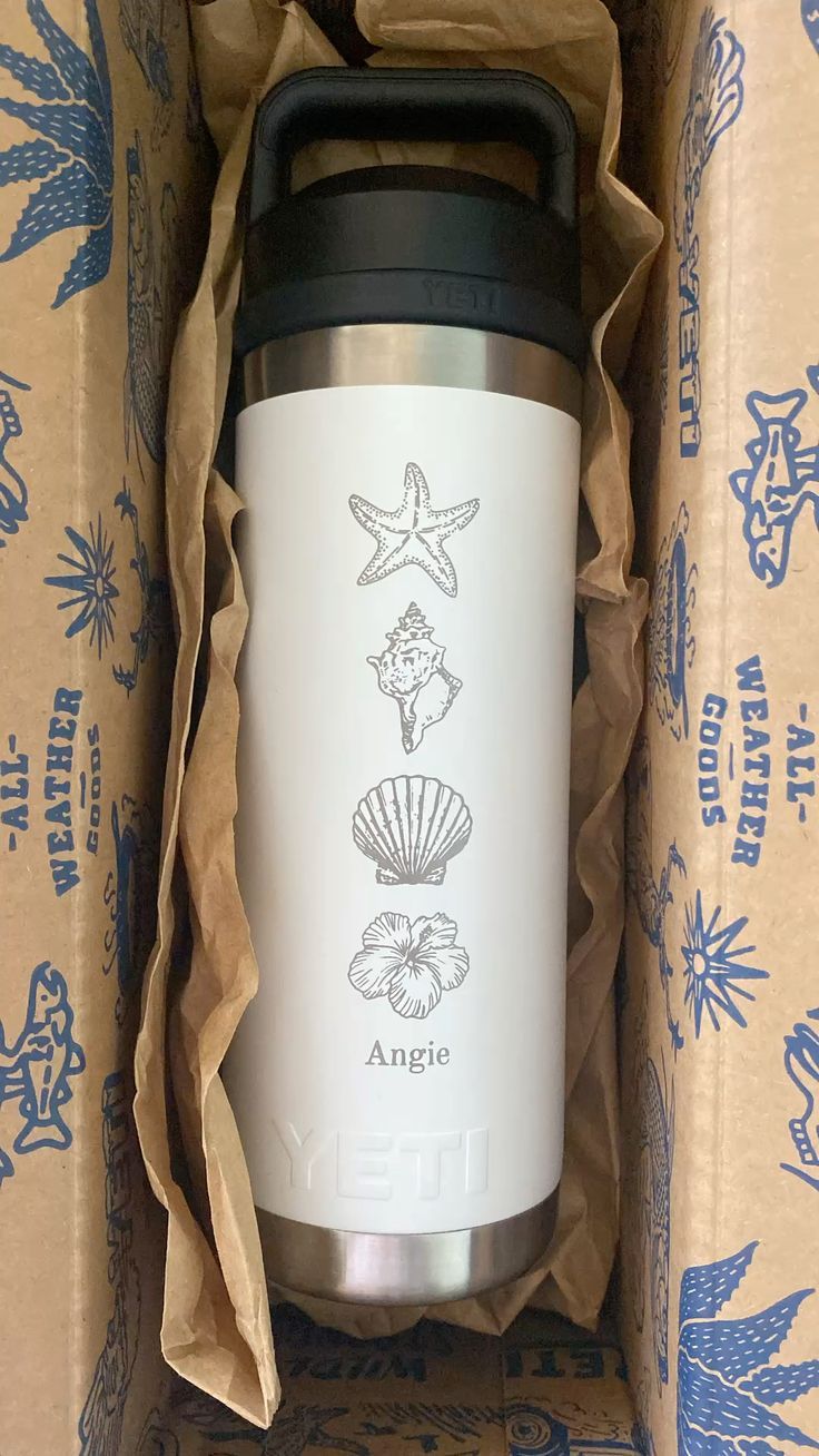 Botella Térmica con Diseño Marino Personalizado – Termo de Acero Inoxidable